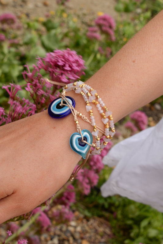 EVIL EYE GLASS BRACELET