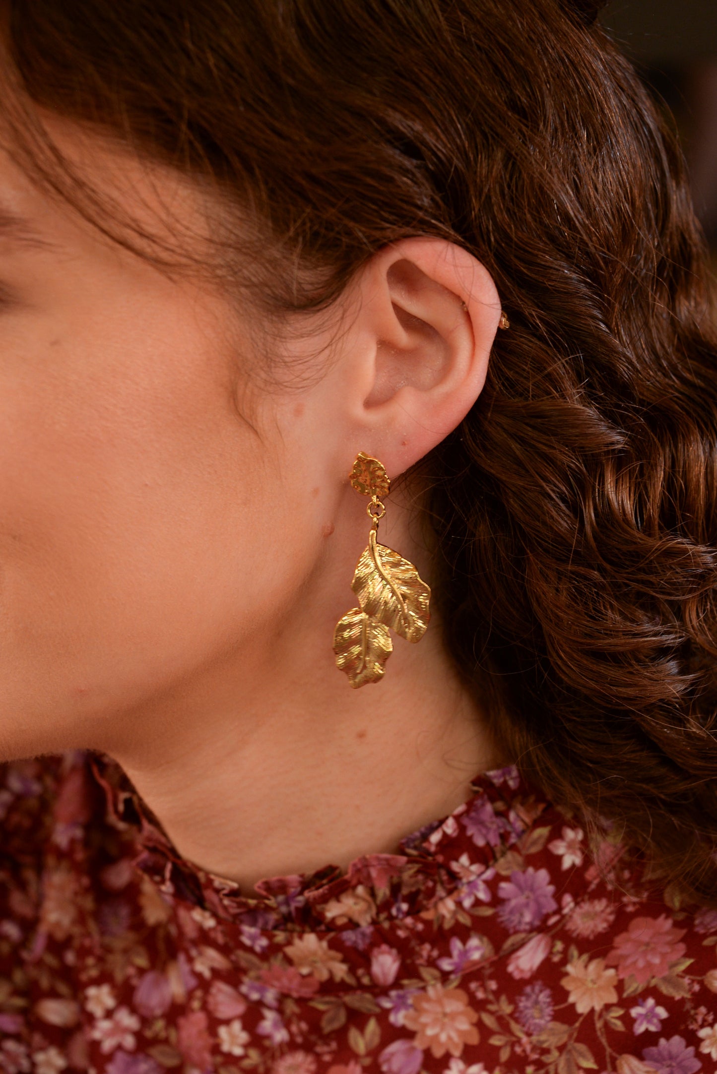 MULTI LEAF DROP EARRINGS