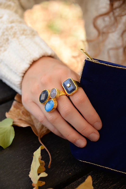 STATEMENT RING BLUE SODALITE