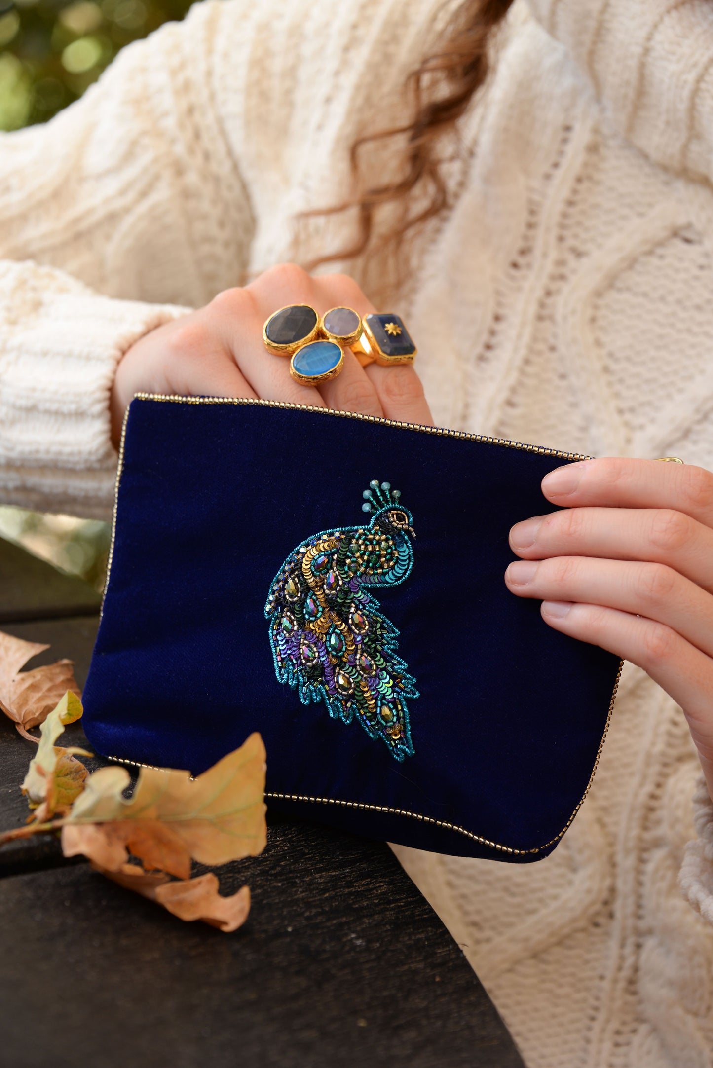 PEACOCK MEDIUM POUCH