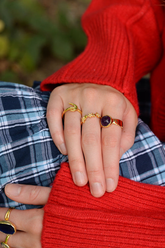 PACK OF 4 - GOLD CELESTIAL RING PACK