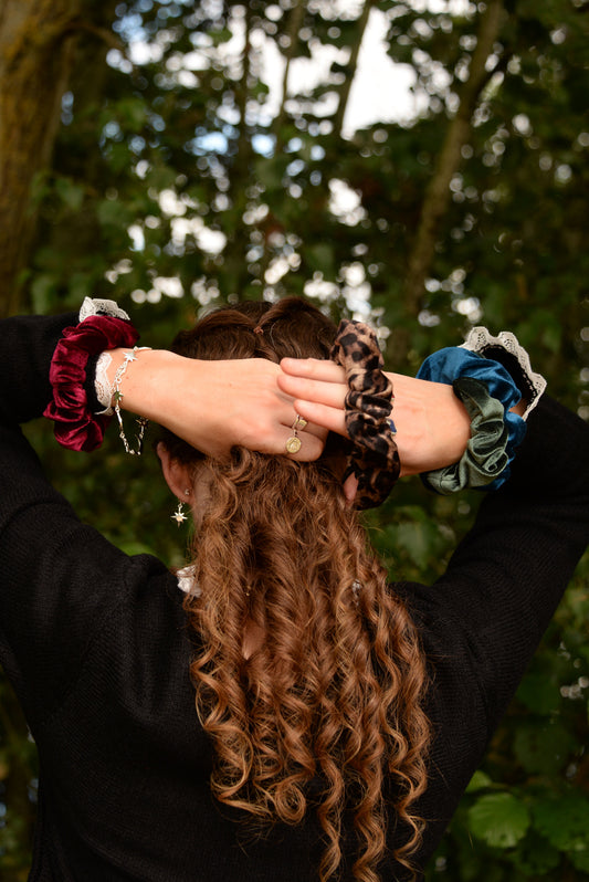 BURGUNDY / TEAL / GREEN SCRUNCHIE PACK