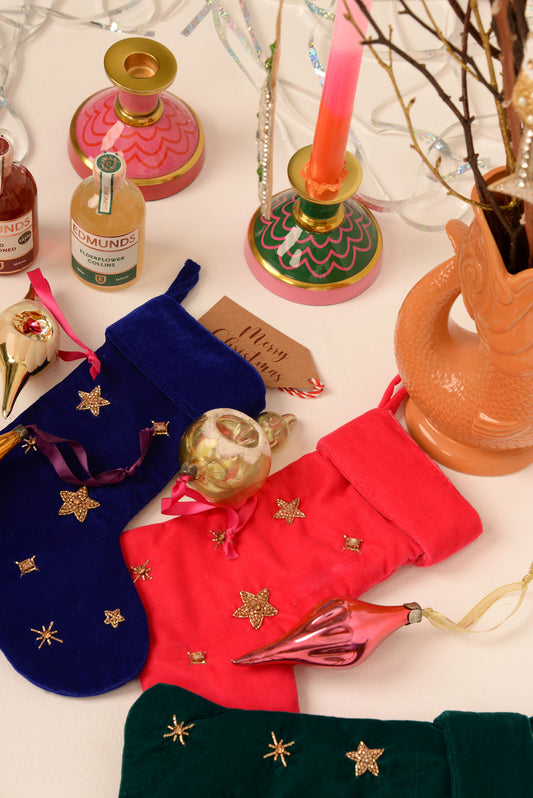 BIG PINK STAR STOCKING