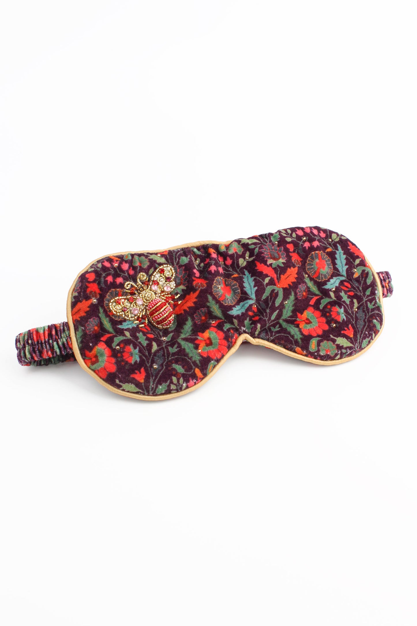 PINK & GOLD BEE PATTERNED SLEEP EYE MASK