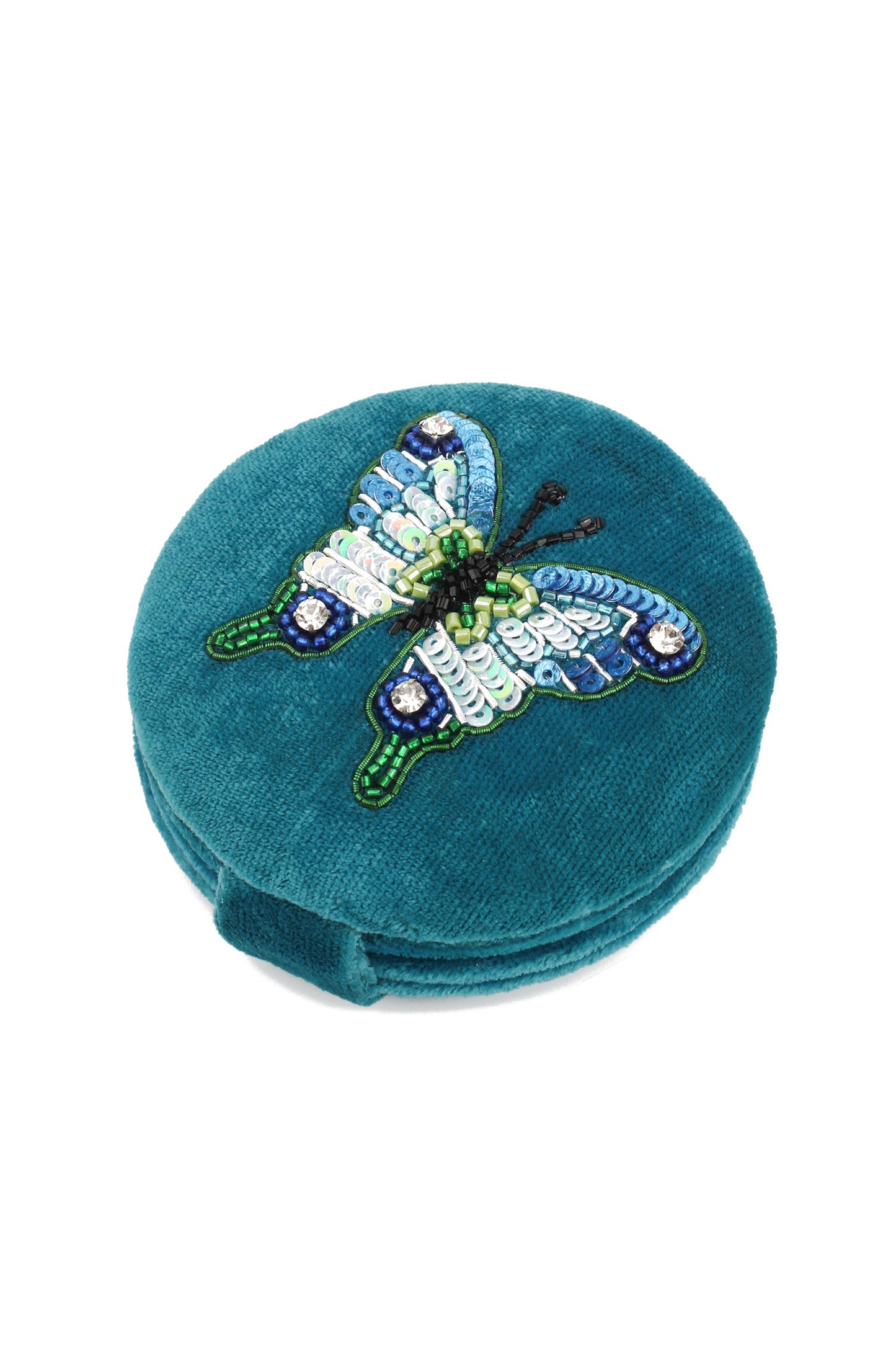 BLUE BUTTERFLY COMPACT MIRROR