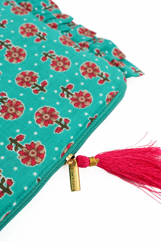 BLUE FRILL POUCH