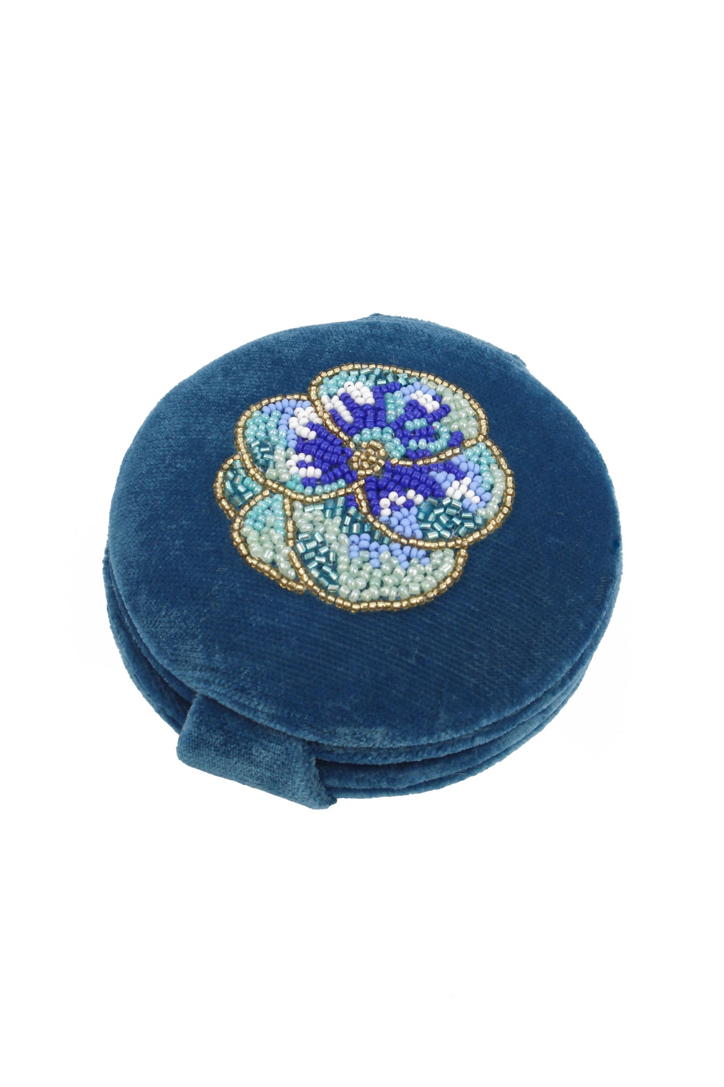BLUE PANSY COMPACT MIRROR