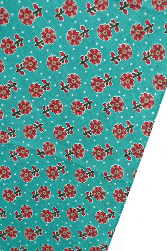 BLUE PRINT FRILL SCARF