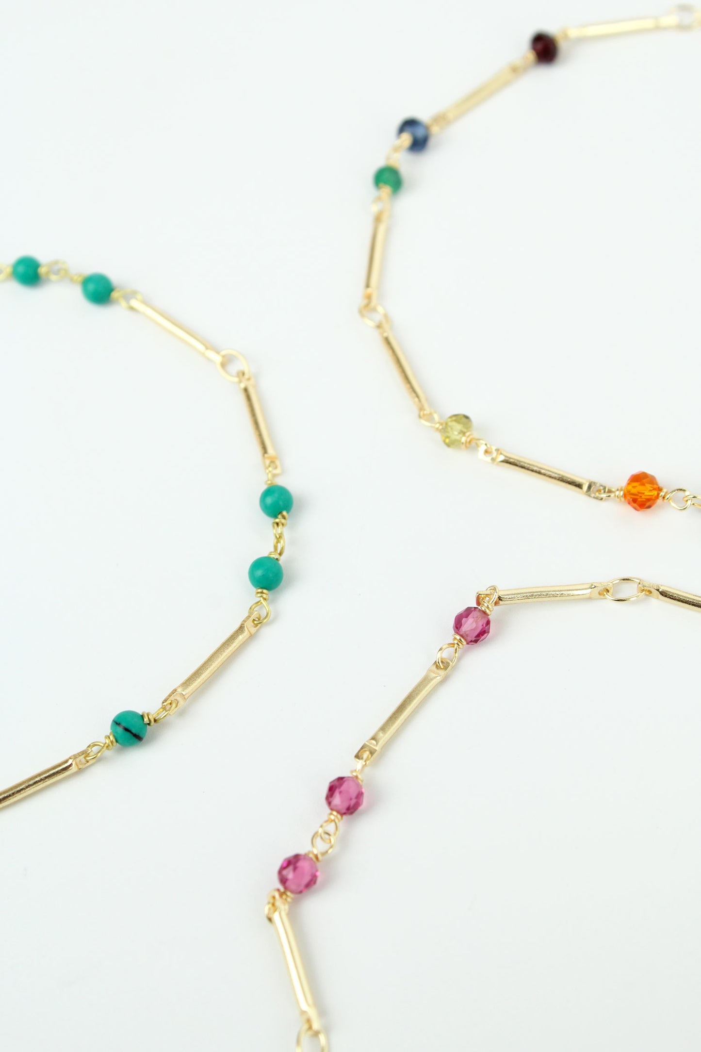 SET OF 3 - CRYSTAL CHAIN BRACELET (7964842492120)