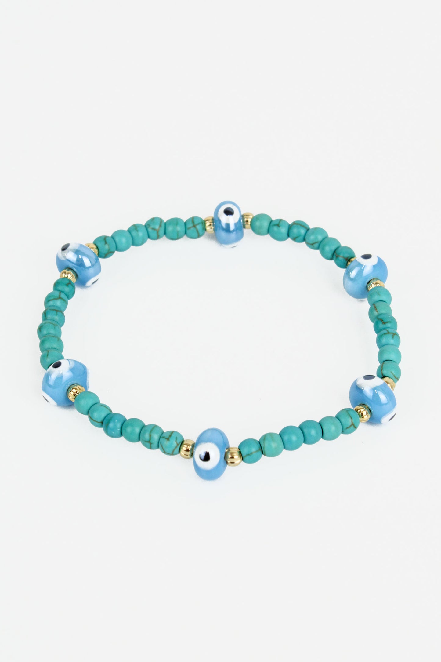 BLUE EYE BEADED BRACELET- INDIVIDUAL (8014061568216)