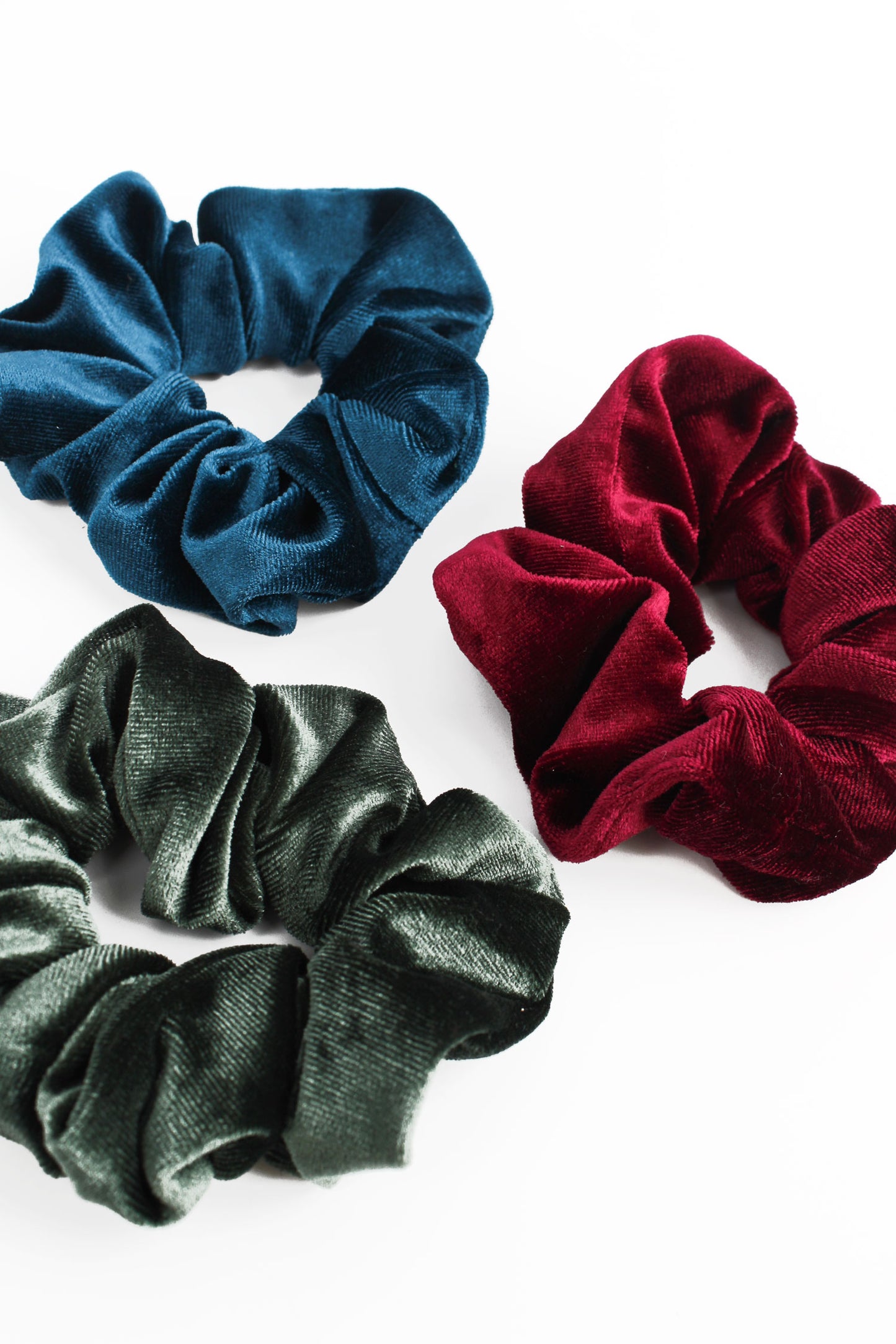 BURGUNDY / TEAL / GREEN SCRUNCHIE PACK