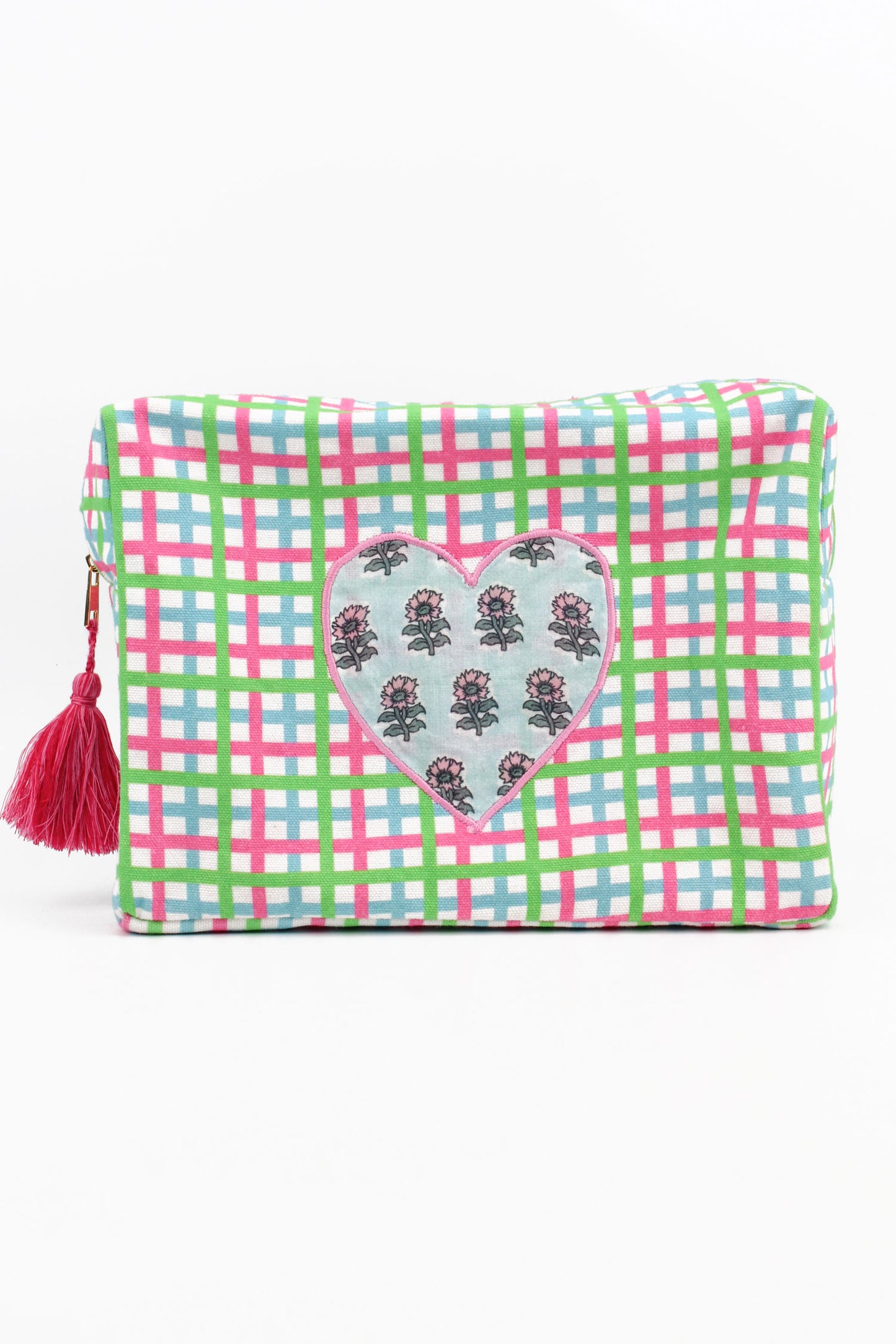 CHECK HEART LARGE POUCH