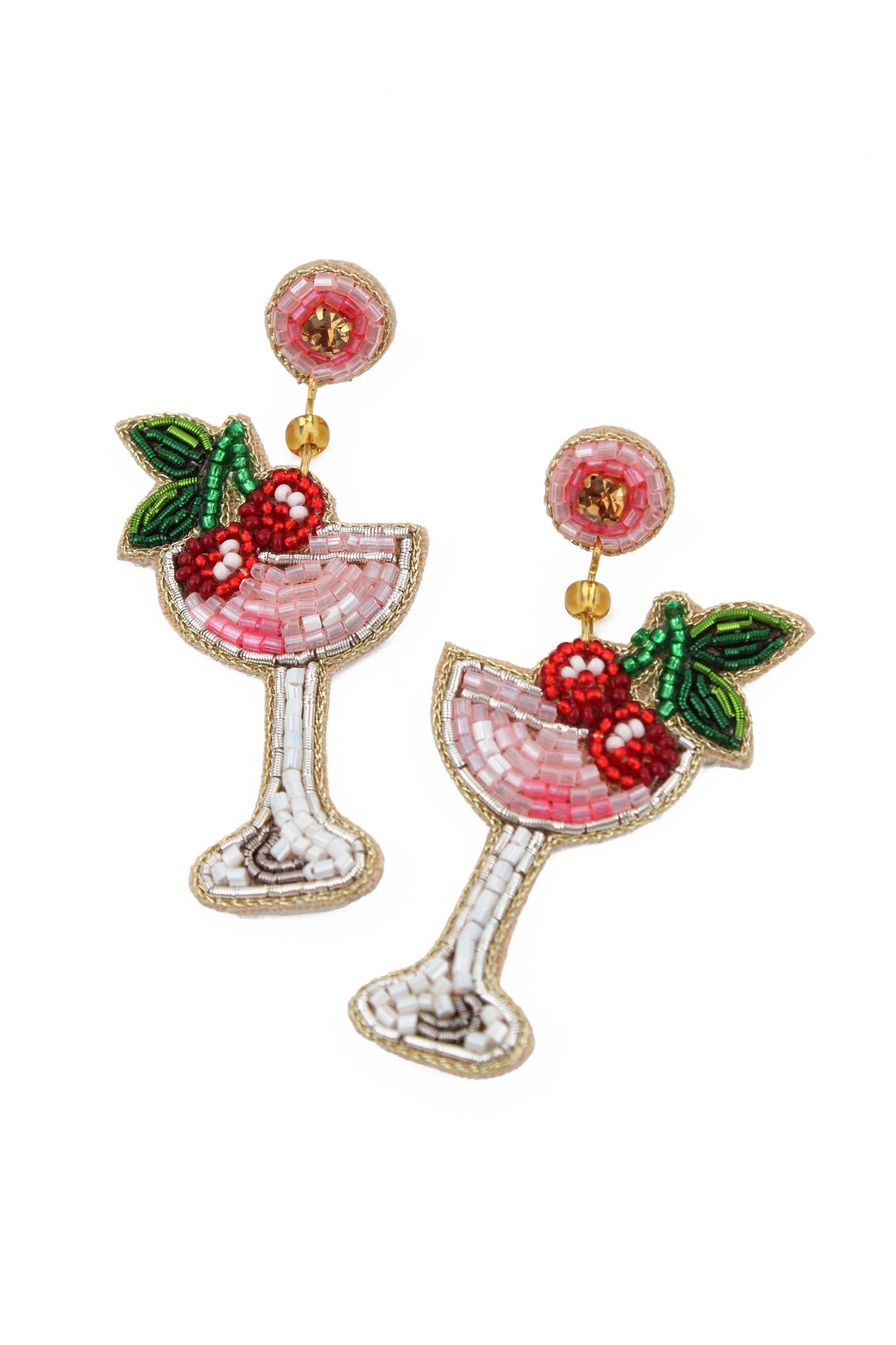 CHERRY MARTINI COCKTAIL EARRINGS