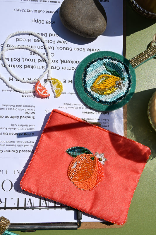 SUMMER ORANGE SMALL POUCH
