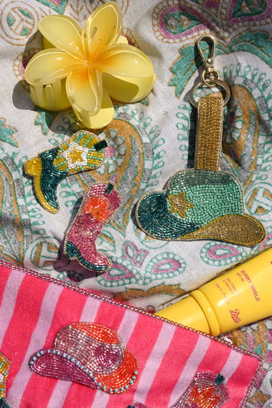 TURQUOISE COWGIRL BOOT BROOCH