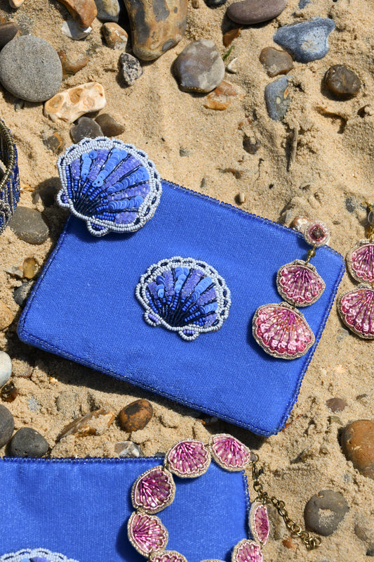 BLUE SHELL SMALL POUCH