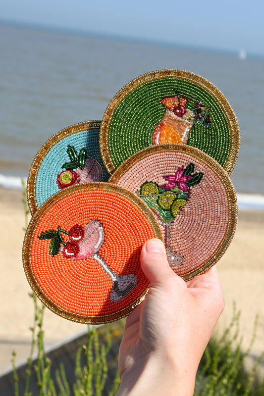 SUMMER COCKTAILS COASTERS - SET OF 4