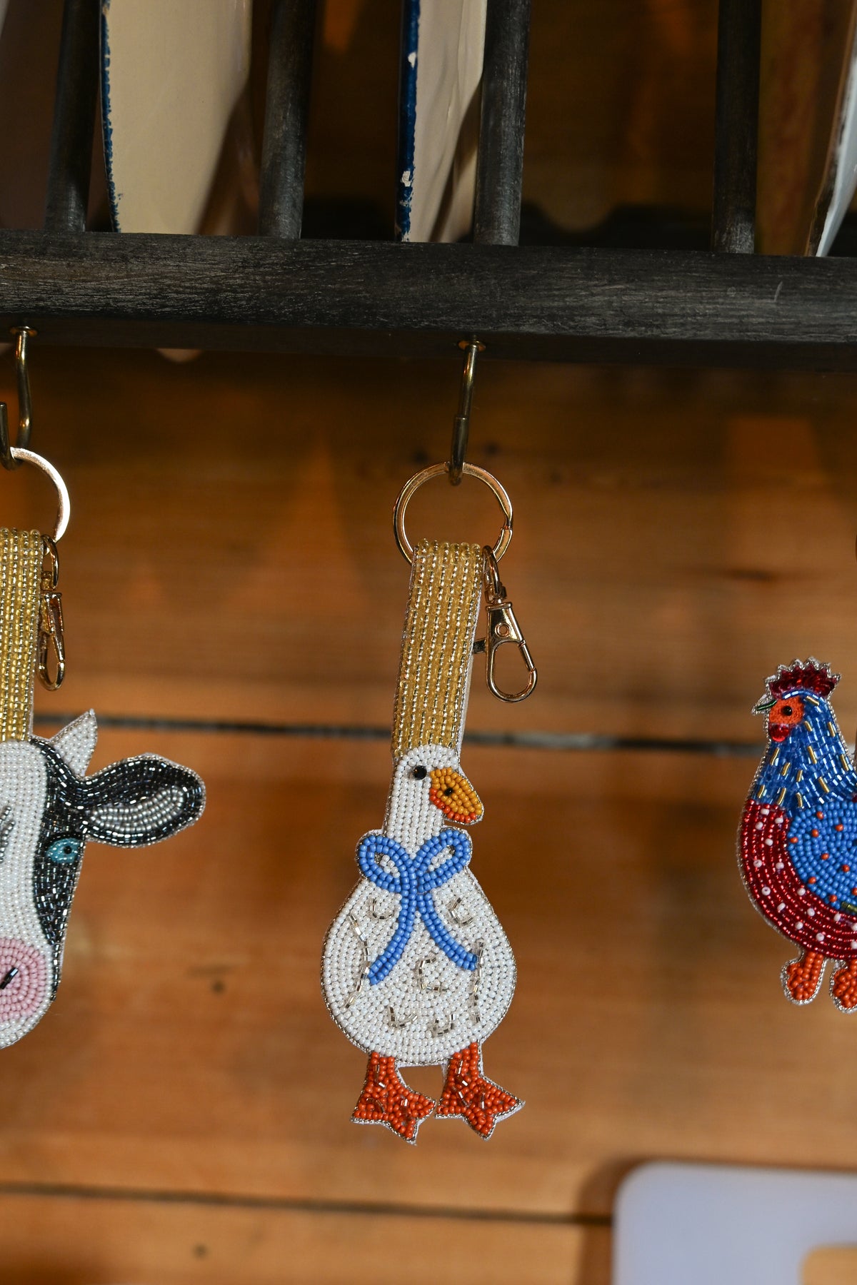 GOOSE WITH A BOW KEYRING/BAG CHARM