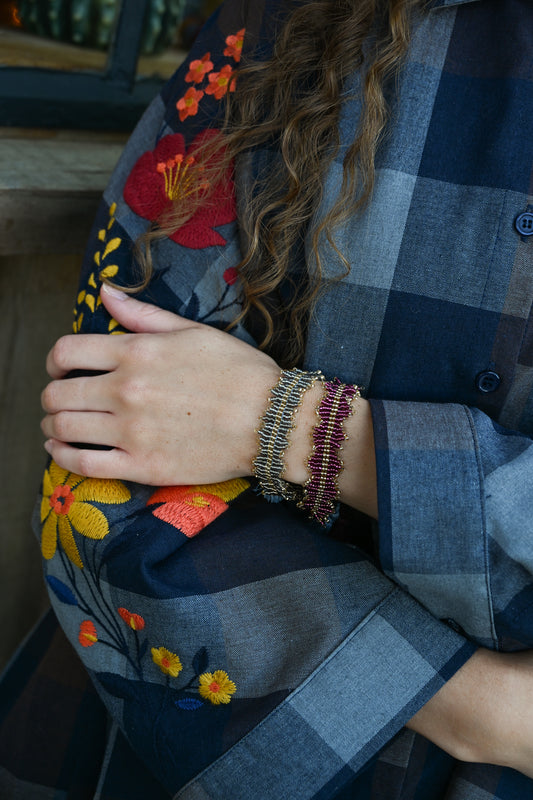 AUTUMN WIGGLY BEAD BRACELETS - PACK OF 5