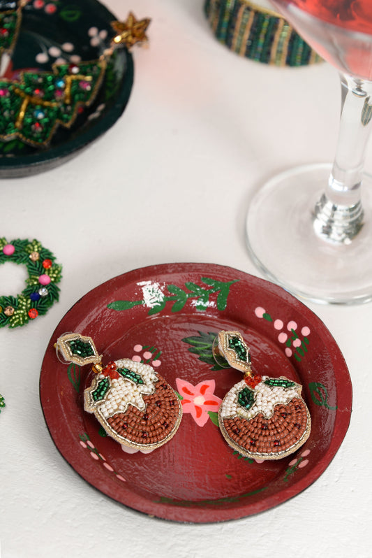 BURGUNDY TRINKET DISH