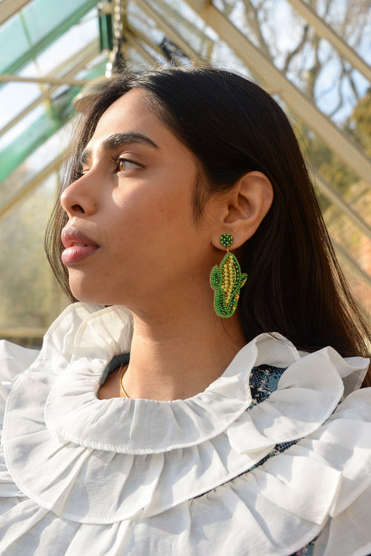 BEADED SWEETCORN EARRINGS