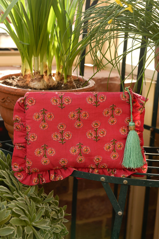 PINK FRILL POUCH