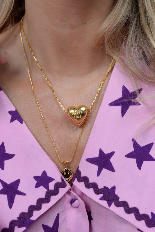 CHUNKY HEART LET'S DANCE/ PARTY TIME NECKLACE (8011146068184)
