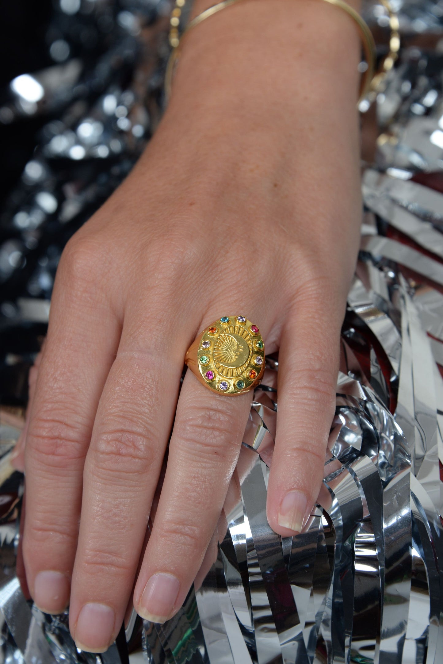 MOON MAN MULTI CZ RING (8011146199256)