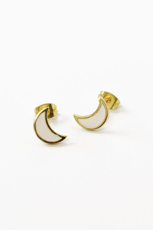 ENAMEL MOON STUDS (6744652841147)