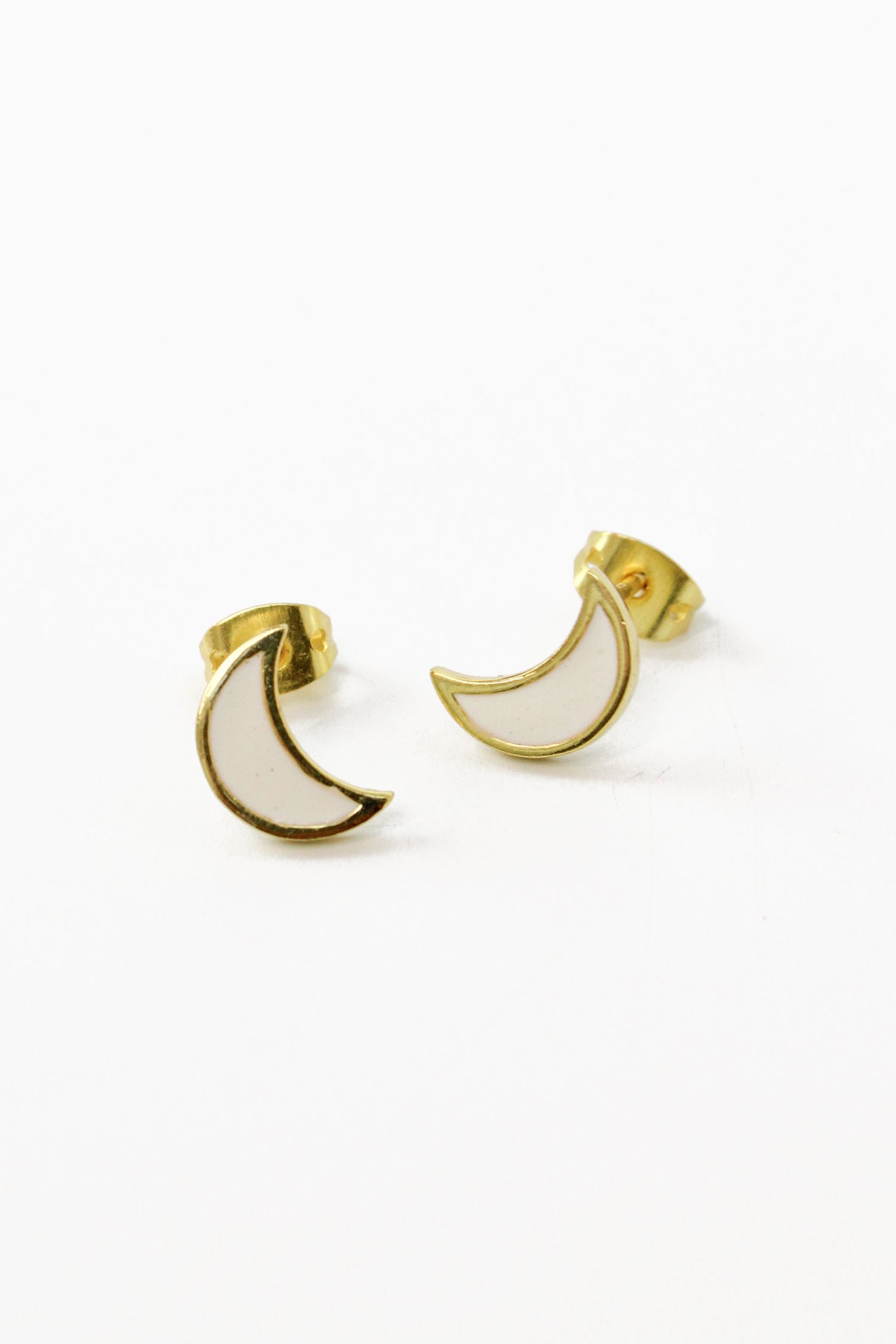 ENAMEL MOON STUDS (6744652841147)