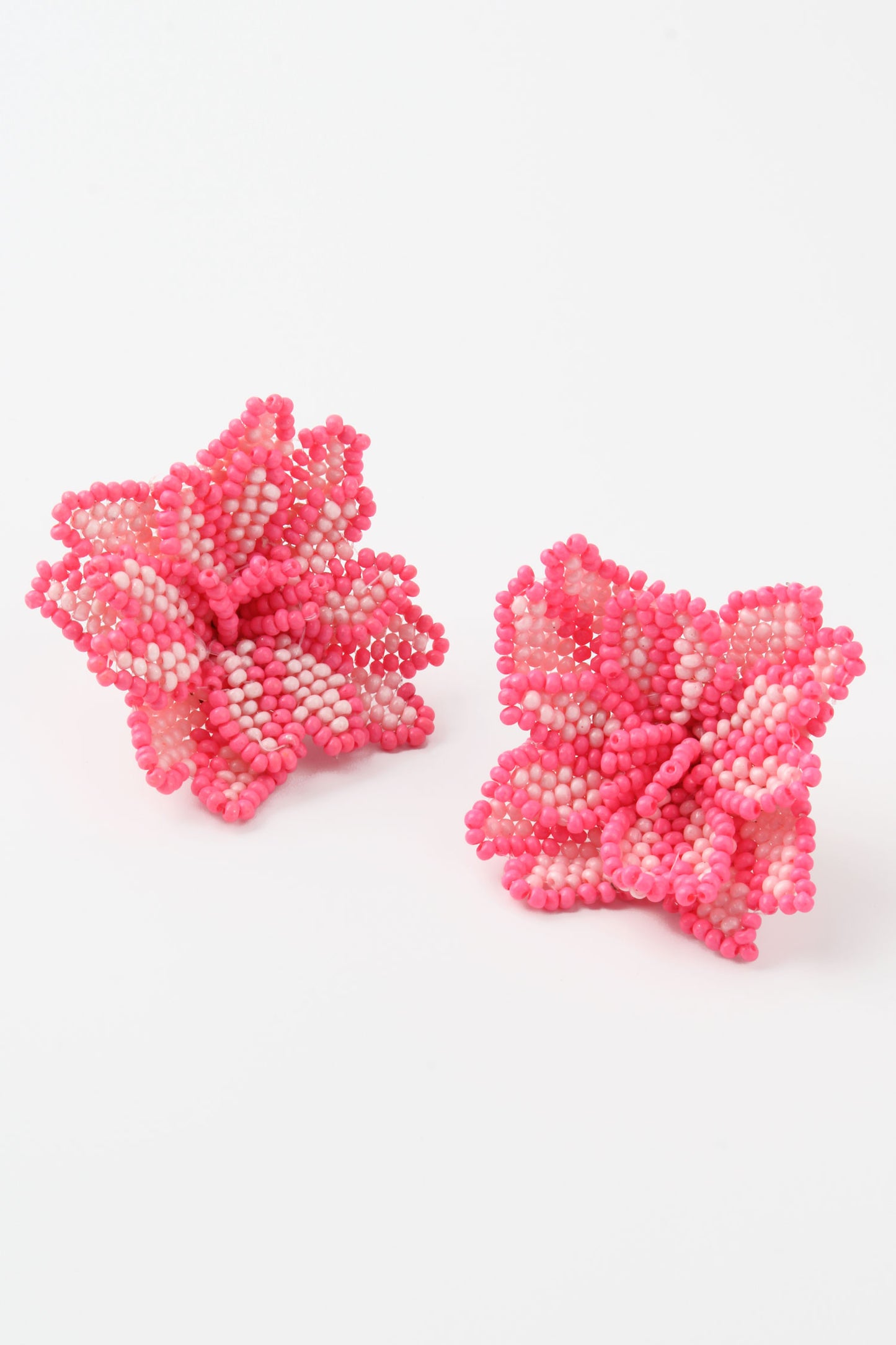 3D LIGHT PINK FLOWER EARRING