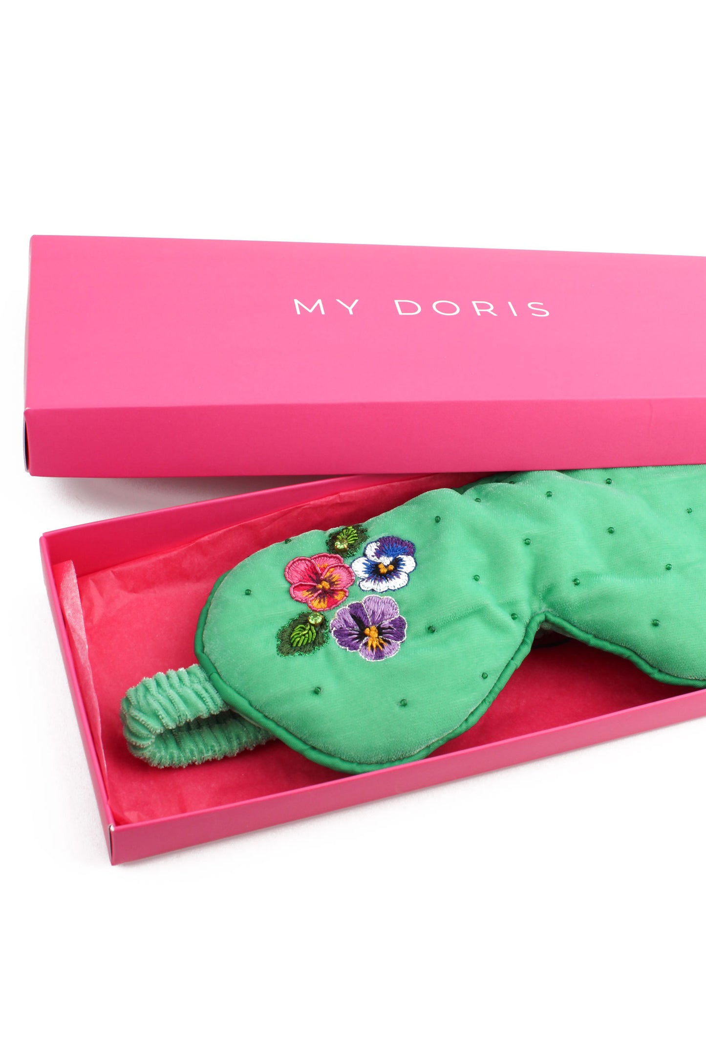 MINT GREEN PANSY SLEEP EYE MASK