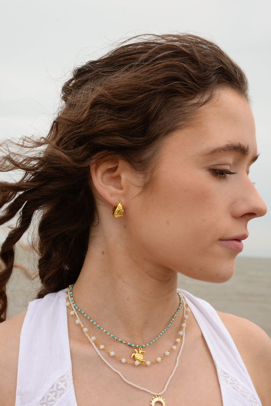 PEARL CHUNKY HOOPS