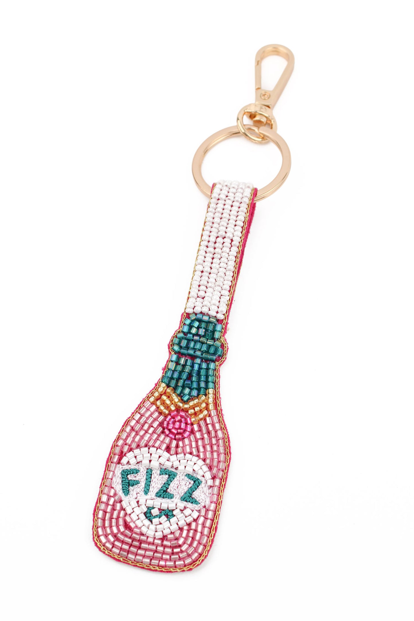 FIZZ PINK BOTTLE KEYRING/BAG CHARM