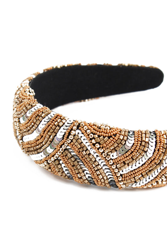 GOLD AND SILVER SEQUIN HEADBAND