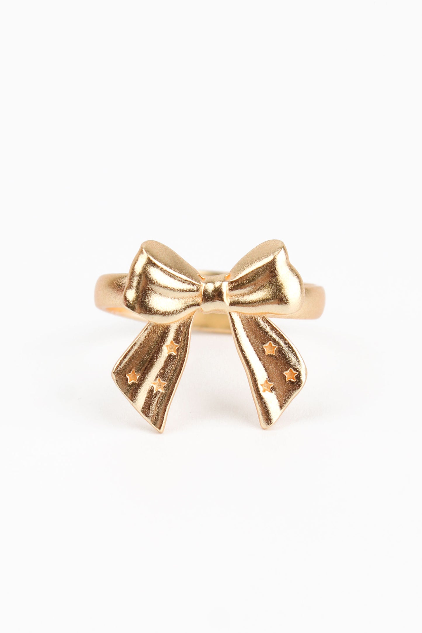 GOLD BOW ADJUSTABLE RING
