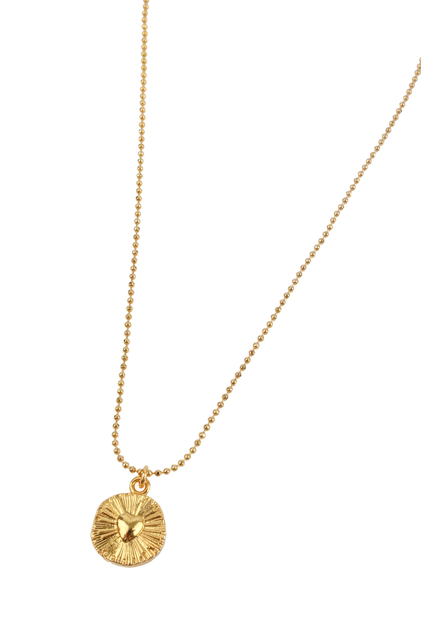 GOLD HEART CHARM NECKLACE