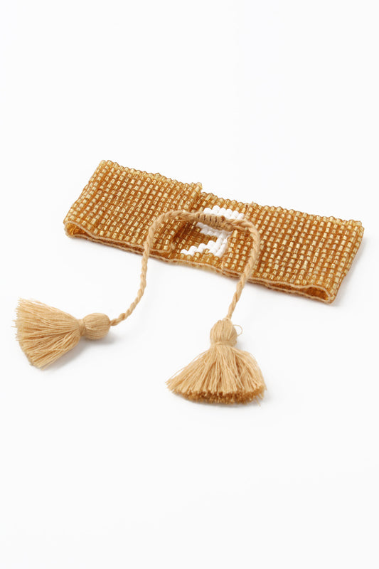GOLD PARTY BEADED BRACELET