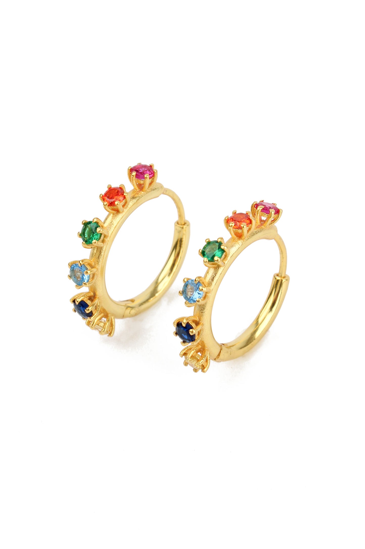 GOLD RAINBOW HOOPS