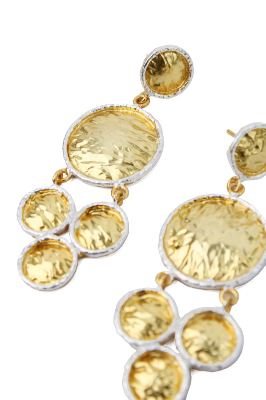 GOLD & SILVER MULTI COIN EARRINGS