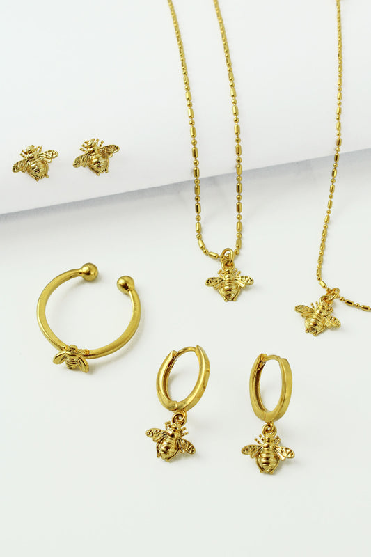 SMALL BEE NECKLACE (8018788614360)