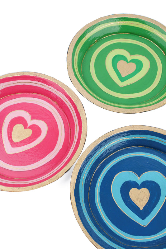 BLUE SMALL HEART TRINKET TRAY