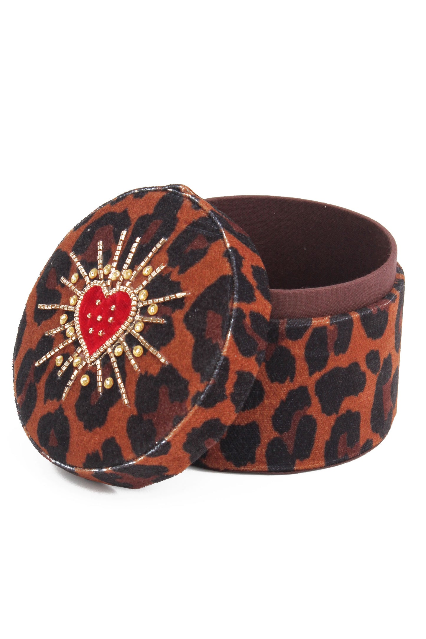 LEOPARD HEART ROUND BOX