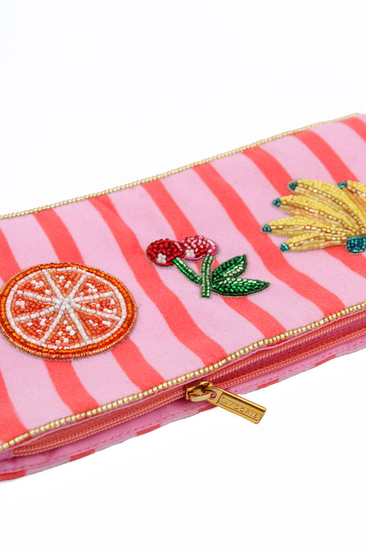 MULTI FRUIT ON STRIPE MULTI USE POUCH