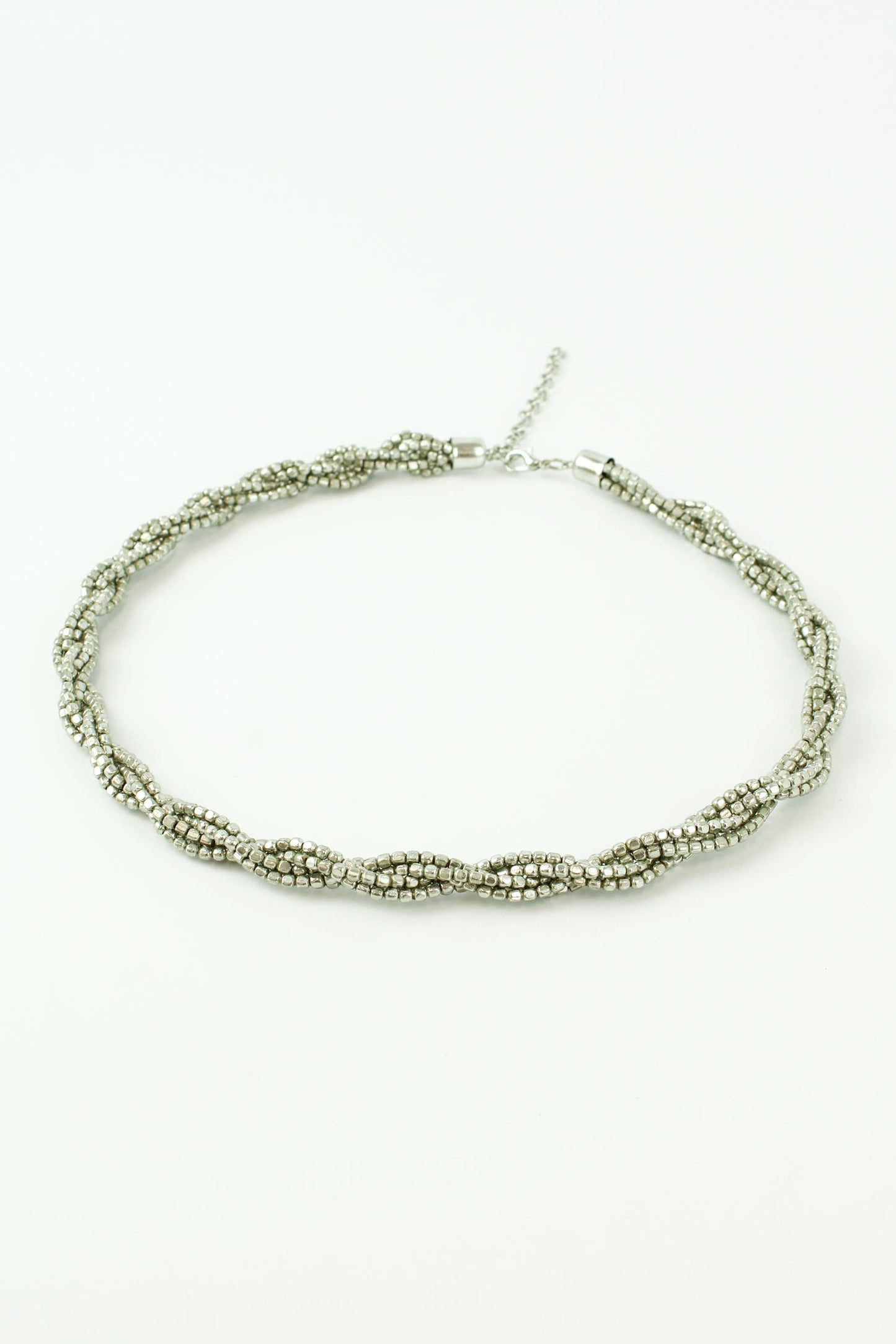 SILVER TWISTED ROPE NECKLACE (7571887980760)