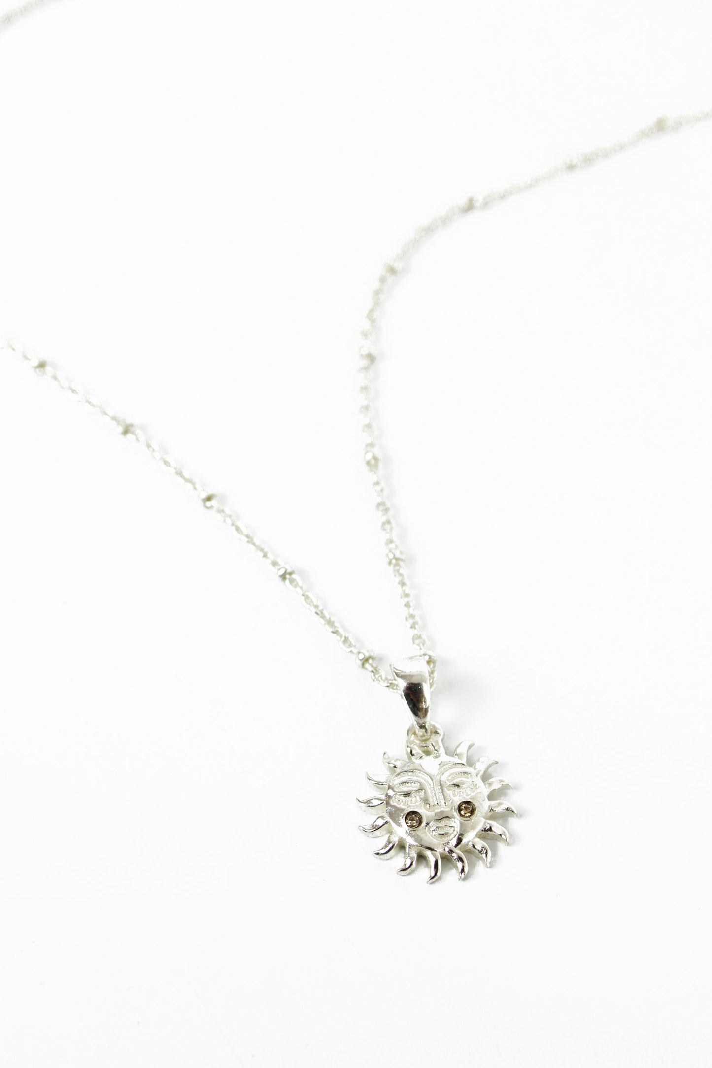 SILVER SUN NECKLACE