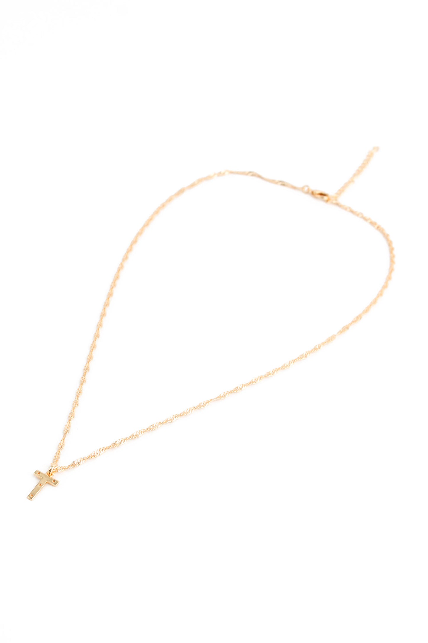 NECKLACE WITH T CHARM GOLD PLATED