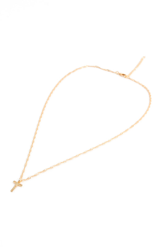NECKLACE WITH T CHARM GOLD PLATED