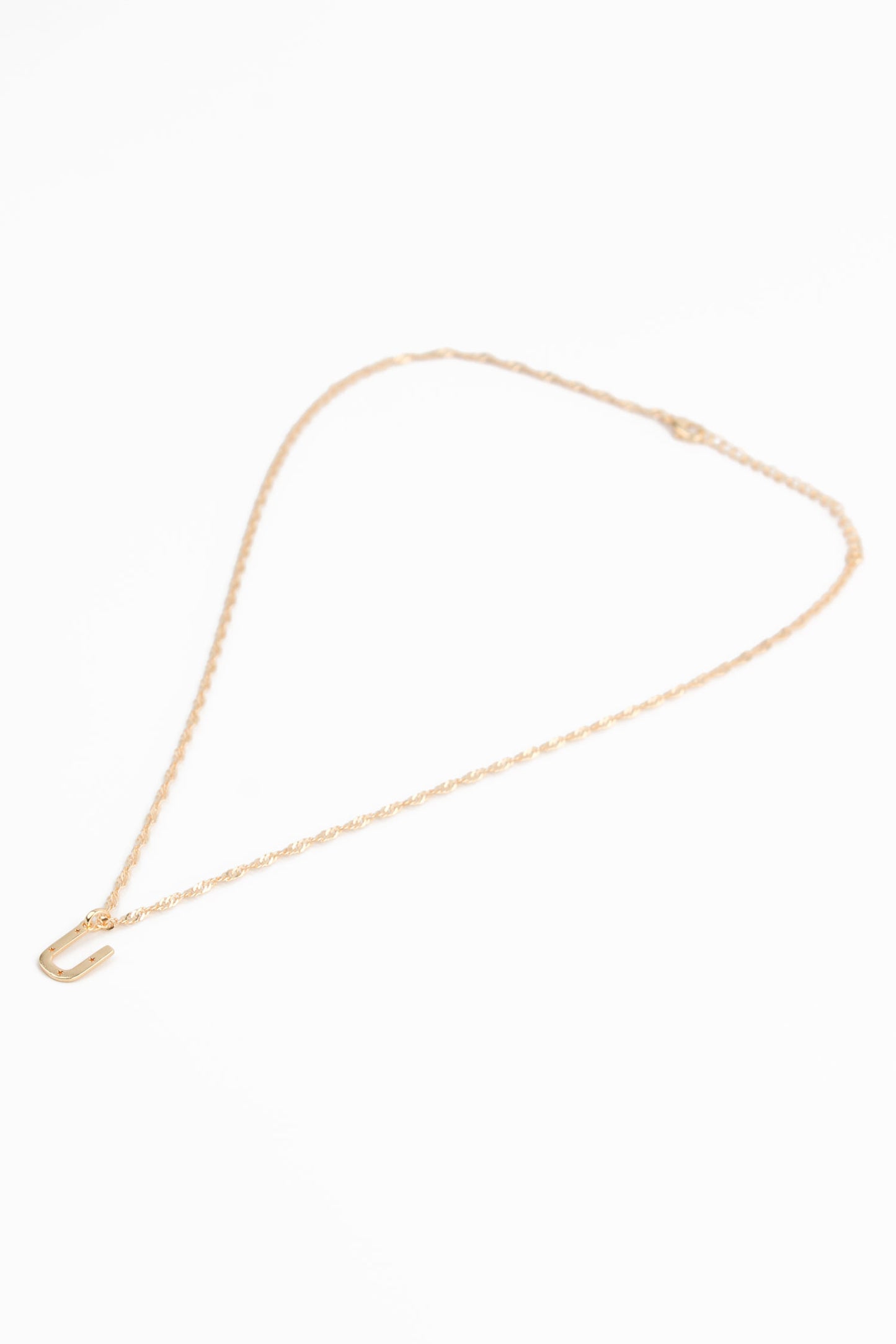 NECKLACE WITH U CHARM GOLD PLATED