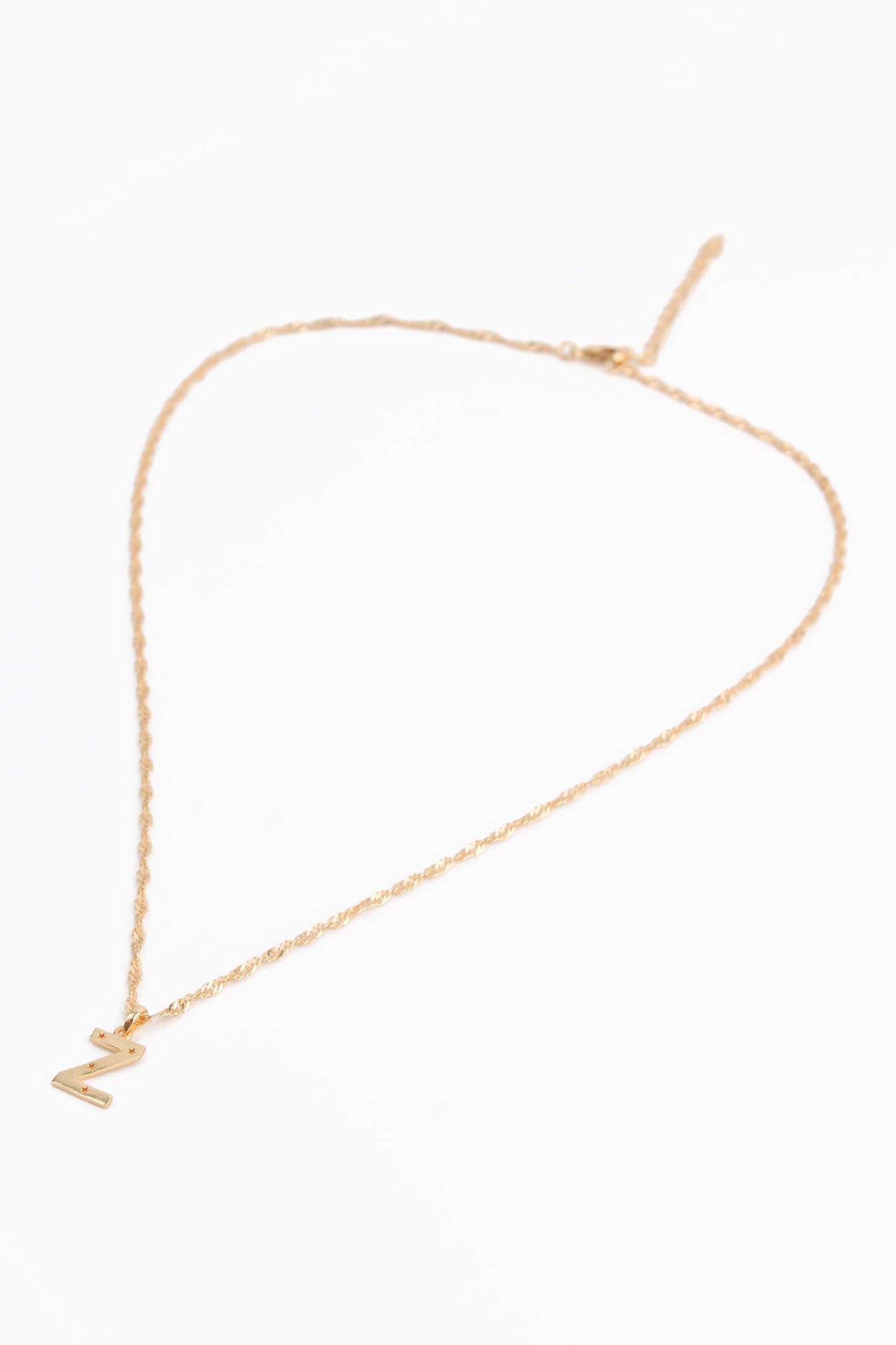 NECKLACE WITH Z CHARM GOLD PLATED